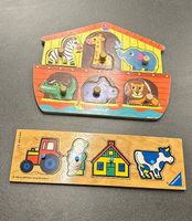 2 Holzpuzzle Ravensburger und Janod Puzzle Spielzeug