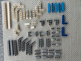 Lego Technik weiss grau blau runde Lochbalken LotZ