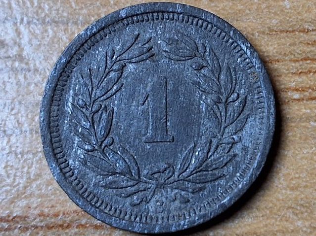 Tutti le monete: 1 Rappen 1945 - Selten! – Usato da Münchenstein venduto da purbach1 7