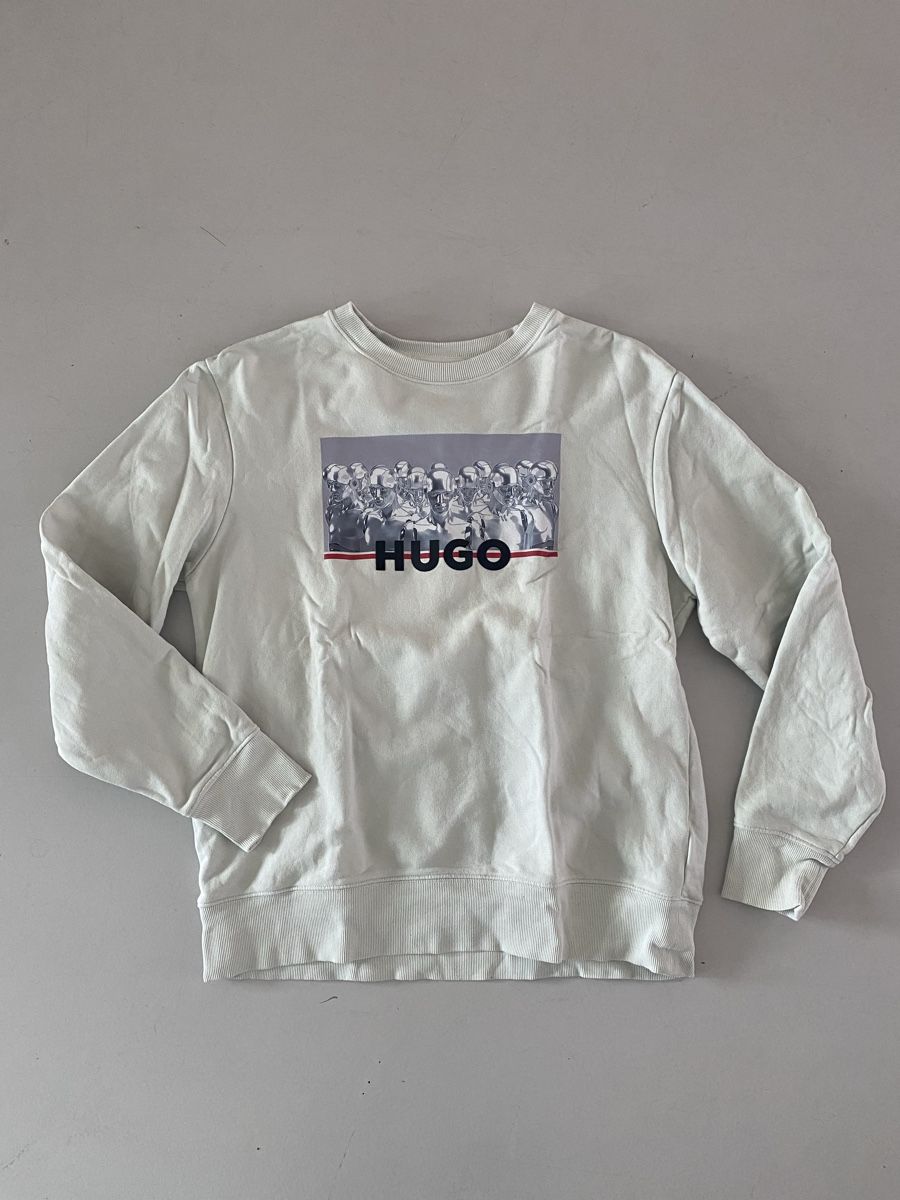 Hugo Boss Maglioni & Felpe: Boss - Pulli mintgrün mit Aufdruck – Usato da Basel venduto da riesther