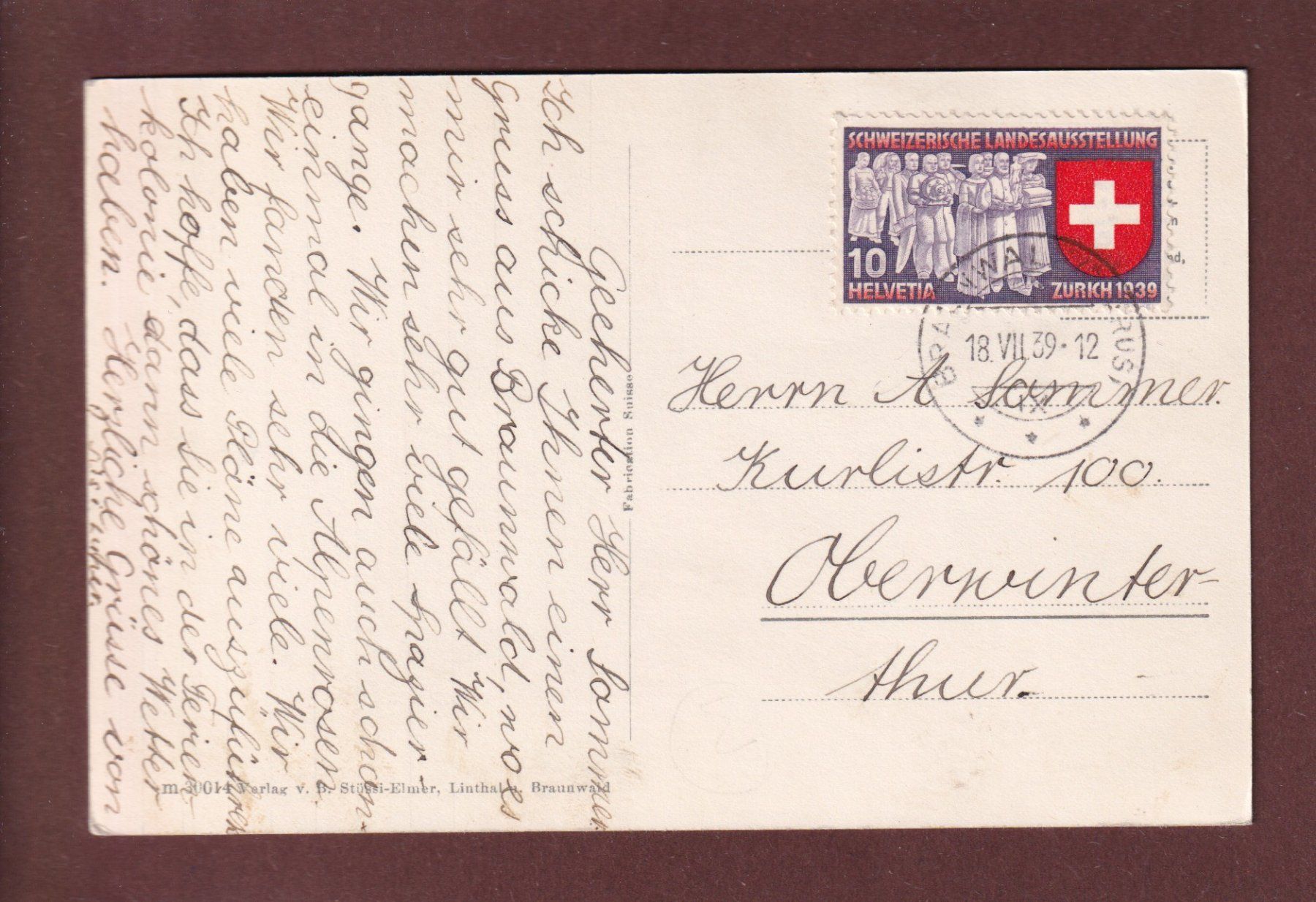 Cartoline postali: Am OBERBLEGISEE - Kühe - 1939 – Usato da Pully venduto da nicecards 1