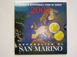 San Marino- 2002 Kursmünzensatz im Blister, st.