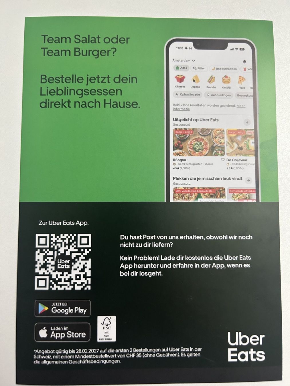 Buoni: Uber Eats Fr. 25.- Rabatt Gutschein – Usato da Burgdorf venduto da MCSchweizer88 1