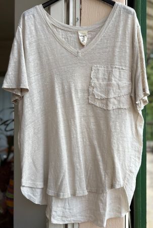 T-Shirt in lino, M