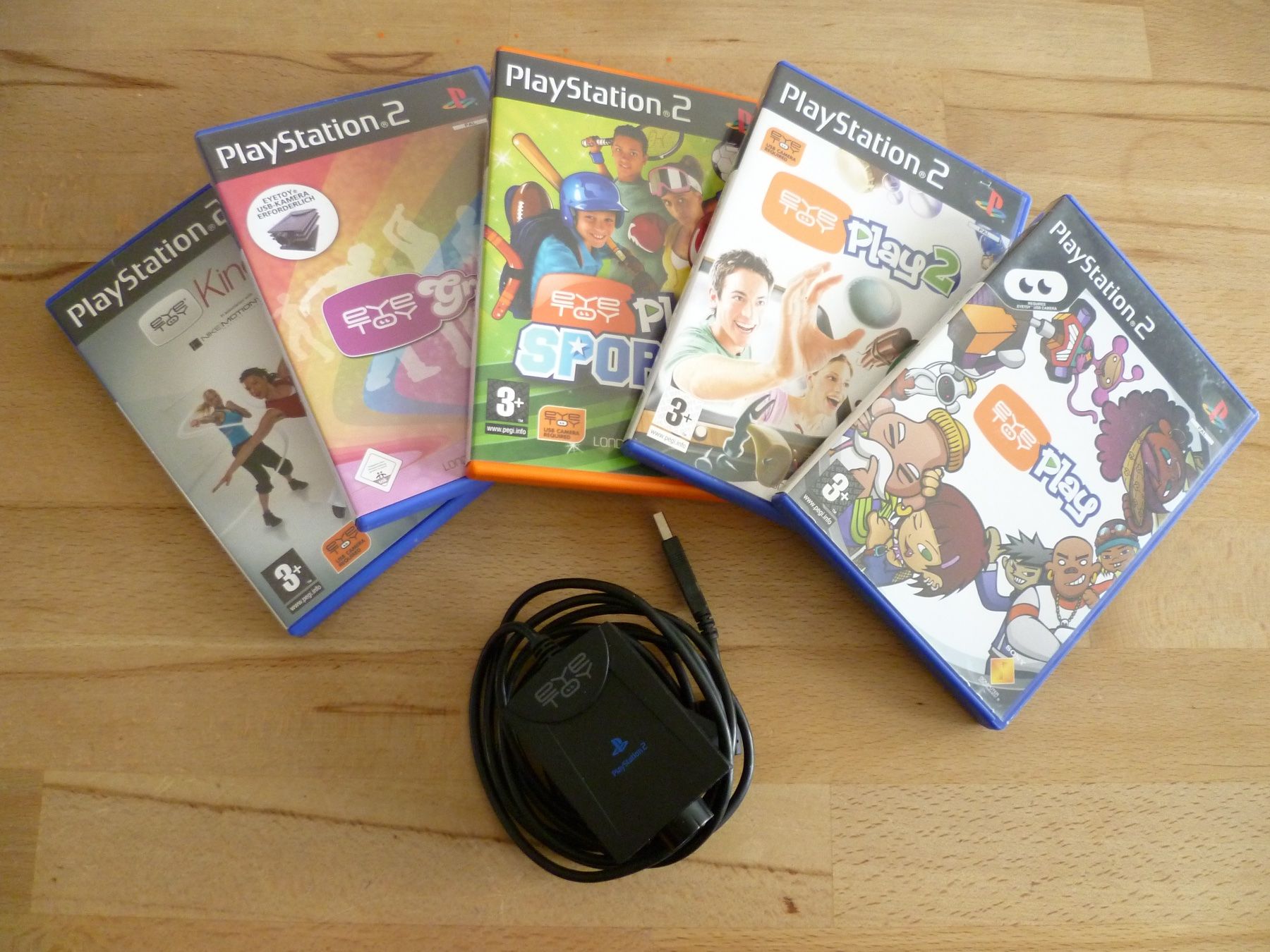 Sony Giochi: Originale PS2 Eyetoy Camera mit 5 Spielen – Usato da Thalwil venduto da ranx