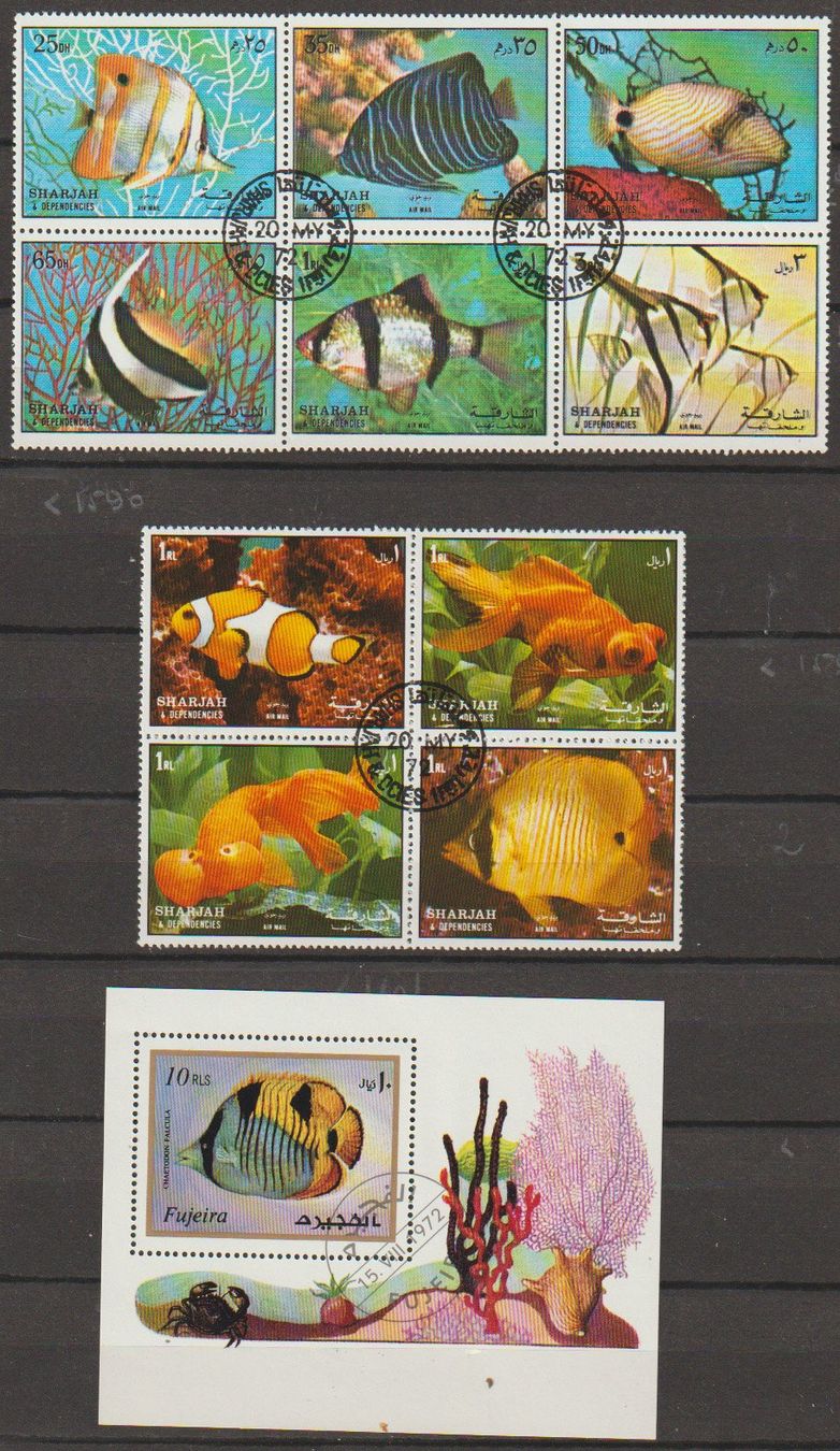 Alle Briefmarken: Ras Al Khaima poissons des mers – Gebraucht aus Crans-Montana von kira56 1