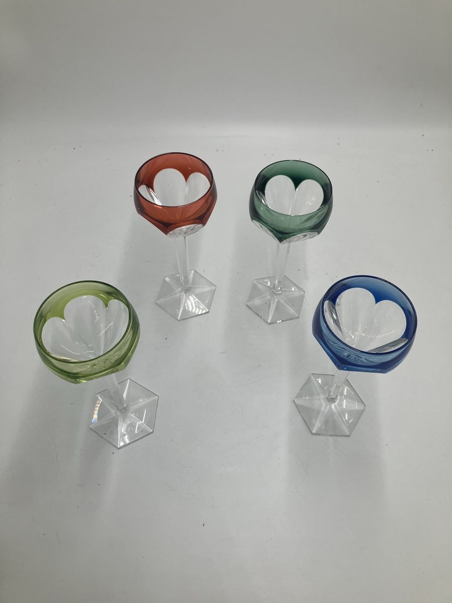 Lambert Bicchieri: 4 Verres Val St Lambert – Usato da fribourg venduto da Retroverso 3