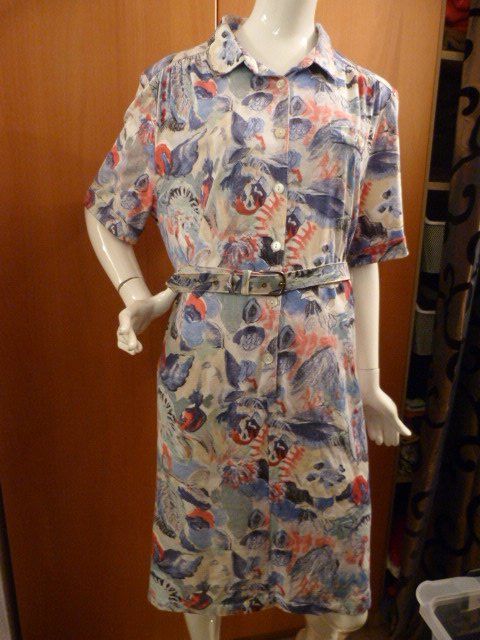 Vestiti: Shirtkleid, Gr. 46, weiss-bunt – Usato da Nunningen venduto da Fashion-Ave51