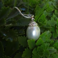 Halskette Collier Silber 925  Perle  Schlangenhalskette  NEU