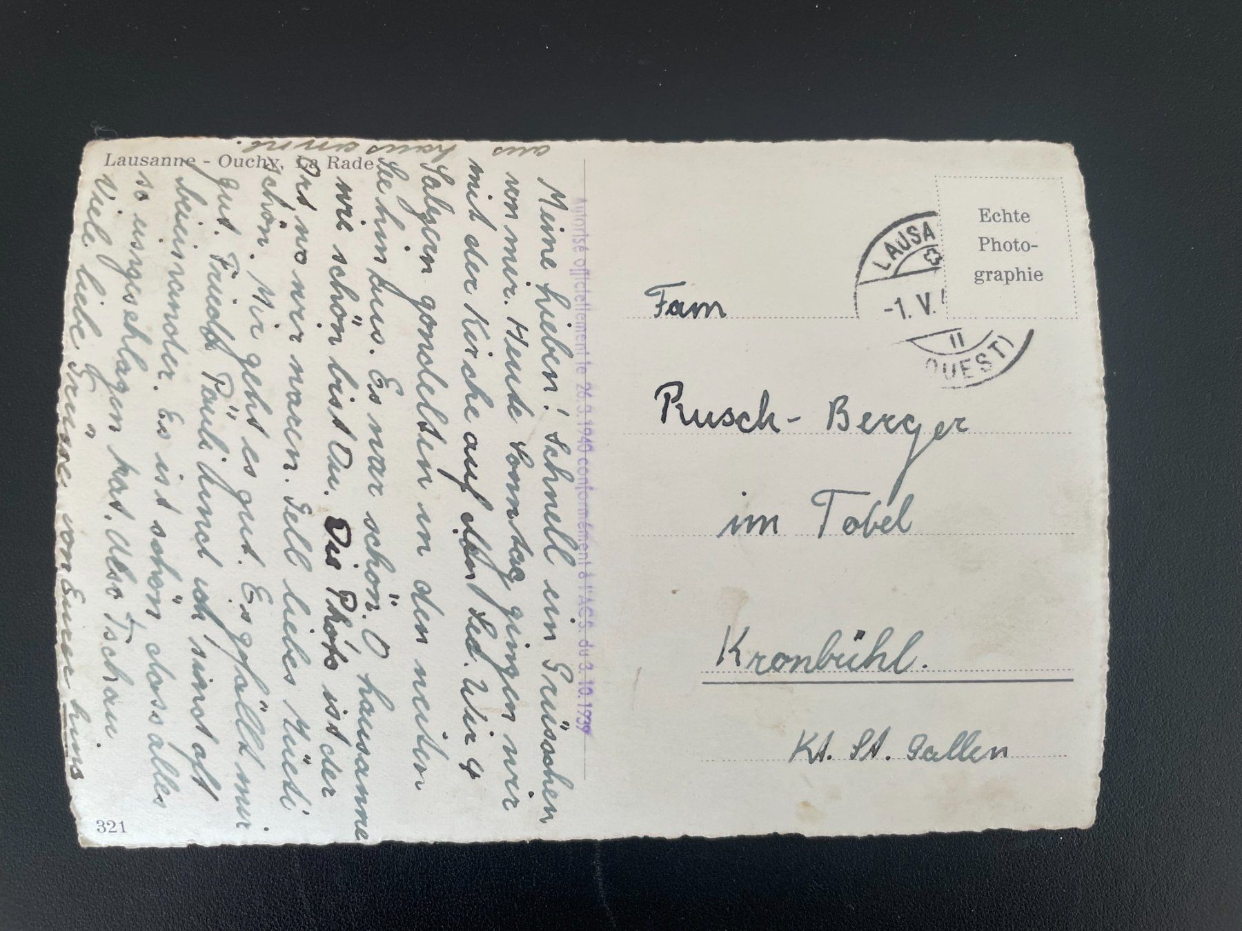 Cartoline postali: AK VD Lausanne-Ouchy, La Rade – Usato da Thal venduto da Danny82 1