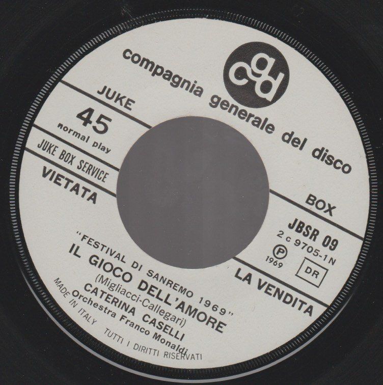 Dischi in vinile: 7 " CASELLI CATERINA / MASSIMO RANIERI IL GIOCO DELL'AMORE / – Usato da Vezia venduto da Aquarius_Age