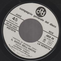7 " CASELLI CATERINA / MASSIMO RANIERI IL GIOCO DELL'AMORE /