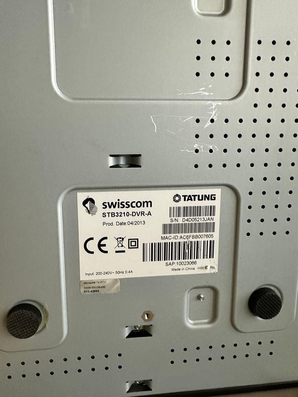 Swisscom Lettore multimediale & Streamer: Swisscom TV Box STB3210-DVR-A – Usato da Thörishaus venduto da zimtfein 4