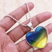 Tri Colour Tourmaline 925 Silver Plated Handmade Necklace