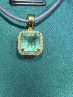 Anhänger Gold Smaragd Diamant