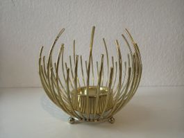 Teelicht Halter Gold Metall Design Deko Kerzenständer