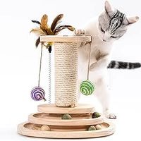 Katzenspielzeug aus Holz Kittenspielzeug 3-in-1 Bällen