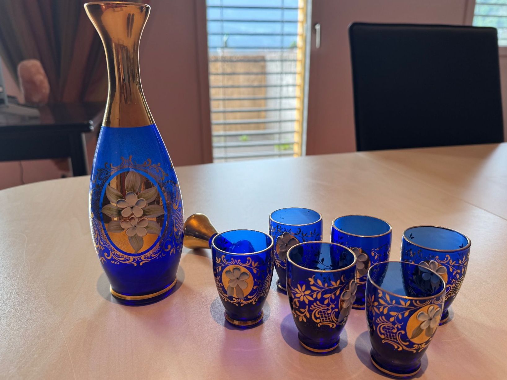 Caraffe: Vintage Glas-Dekanter mit 6 Schnapsgläsern – Usato da Untervaz venduto da maj_m5xn
