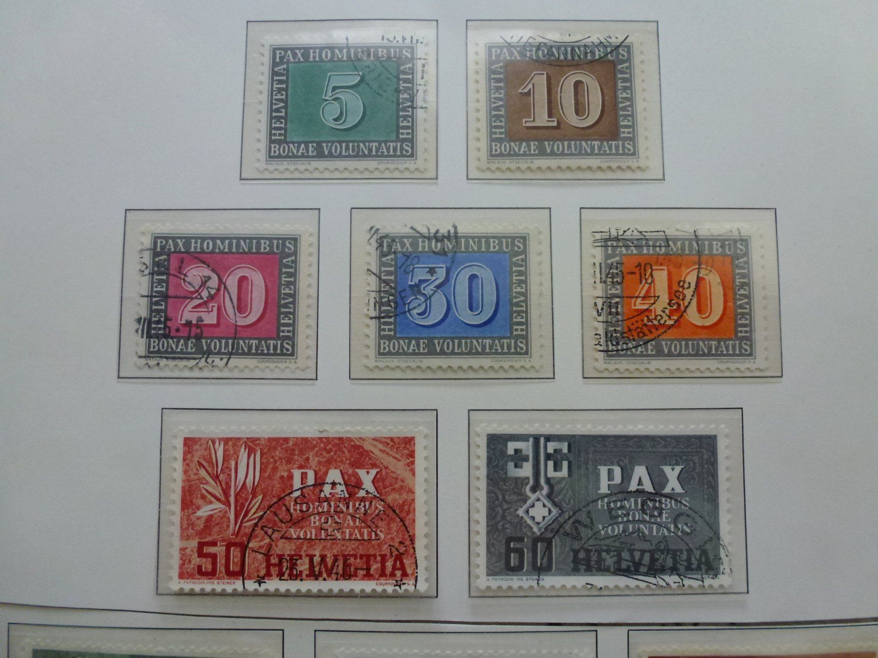 Alle Briefmarken: ++ PAX Satz 1945 gestempelt – Gebraucht aus Walkringen von Casablanca777 1