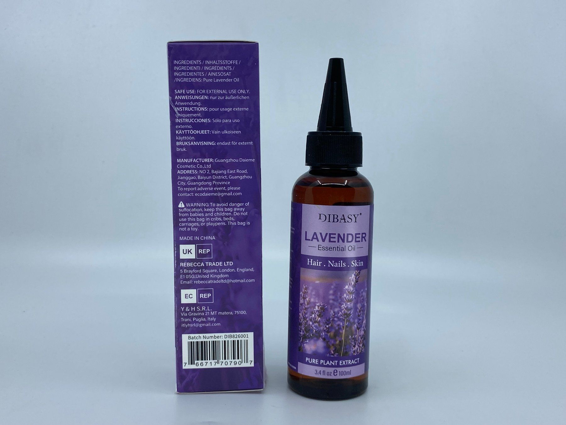 Ätherische Öle: 100 ml Essential Lavendel-Duftöl - Dibasy – Neu und originalverpackt aus Langwiesen von rtWebshop 3