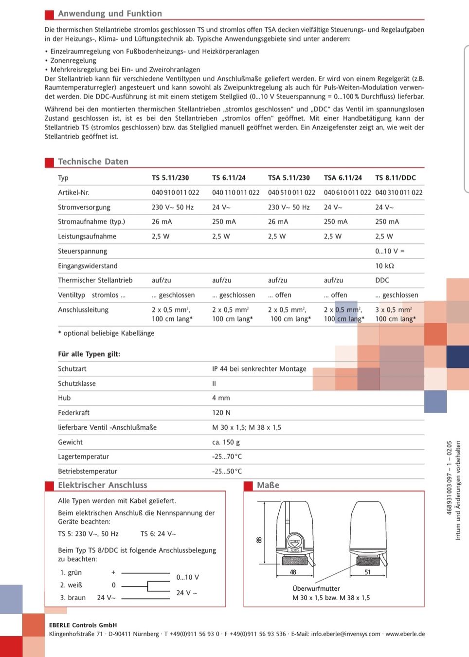Radiatori: Eberle Stellantrieb TS 5.11 stromlos geschlossen – Nuovo e nell'imballaggio originale da Bergdietikon venduto da Flodri 1