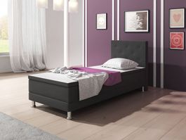 Boxspringbett 90x200 Anthrazit Hotelbett Einzelbettbett Bett