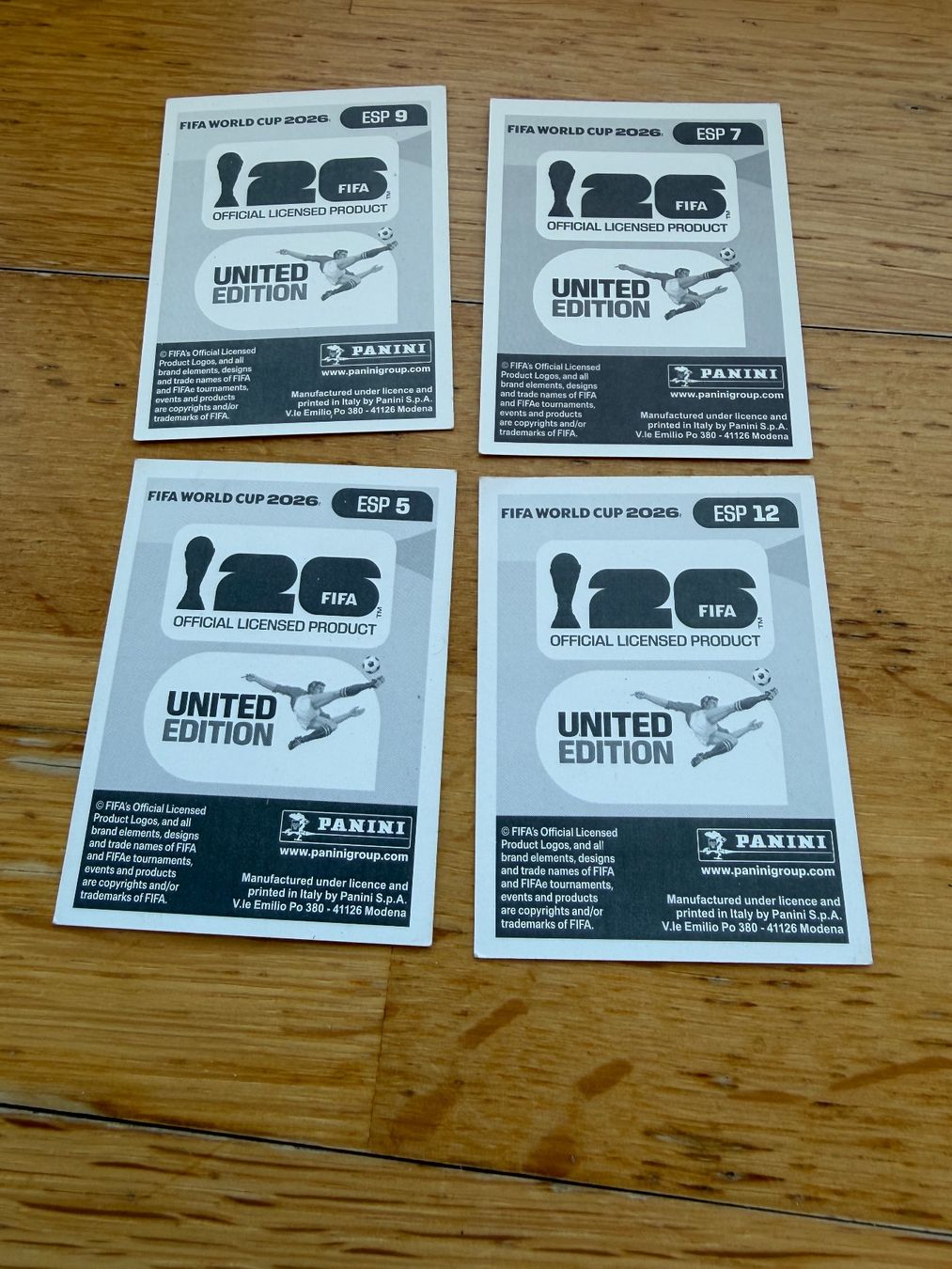 Panini Cartes à collectionner: Panini ESP 5,7,9,12 – Neuf (Voir description) à Zürich par bel5 1