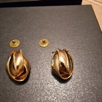 Art Deco Steck Ohrringe vergoldet