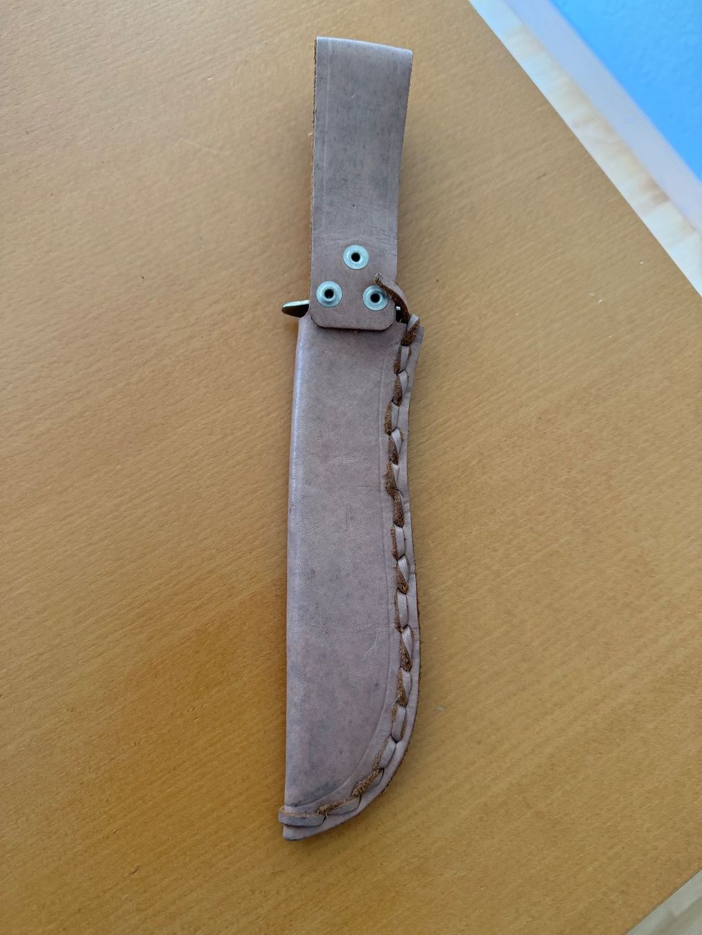 Zubehör: Bowie Messer, Holzgriff, Scheide Leder, Vintage – Gebraucht aus Fehraltorf von bruggin 2