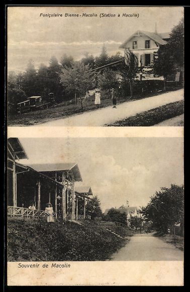 Cartes postales: AK Macolin, Funiculaire Bienne-Macolin, Station à Macolin – D'occasion à Berlin par bartko-reher