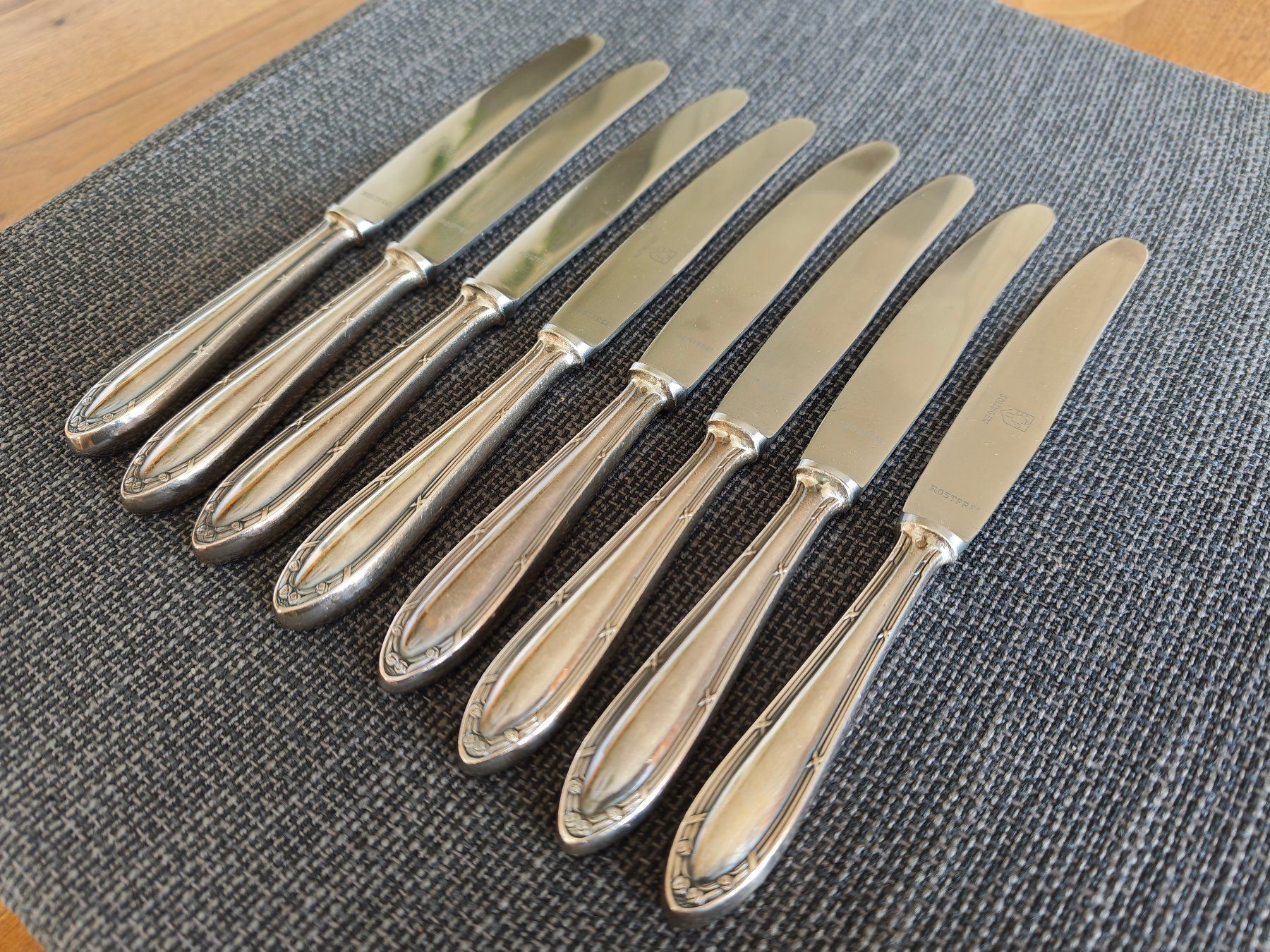 Solingen Posate: Messer versilbert mit Solingen Klinge (8 Stück) – Usato da Winterthur venduto da Jeremiasschawalder