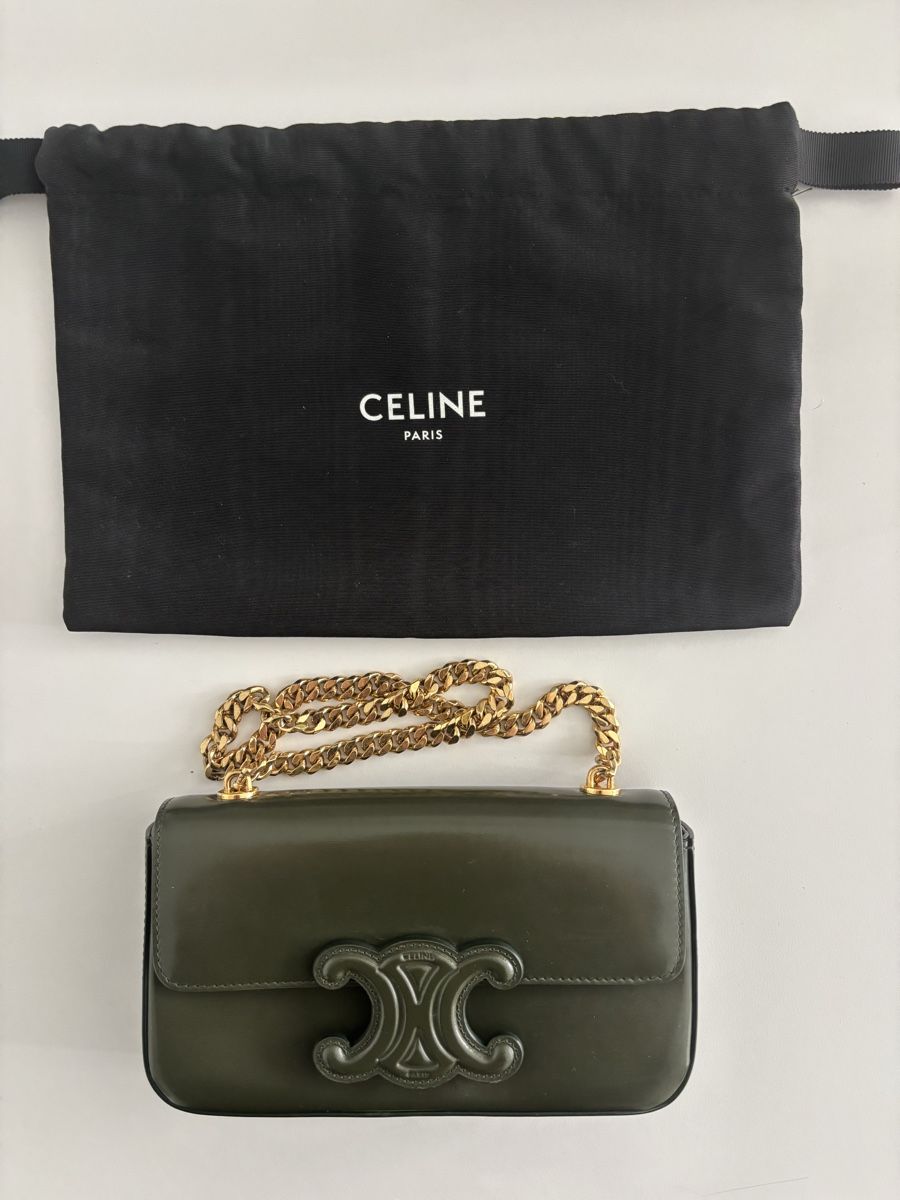 Celine Borse da donna: Celine Triomphe - Schultertasche - Neuwertig - Khaki – Nuovo (secondo la descrizione) da Kilchberg ZH venduto da joa_v7bl