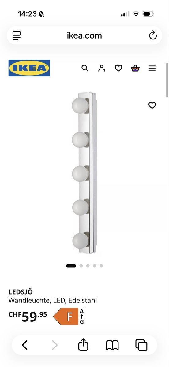 Lampade: Wandleuchte Ikea – Usato da Oberriet SG venduto da shanis 3
