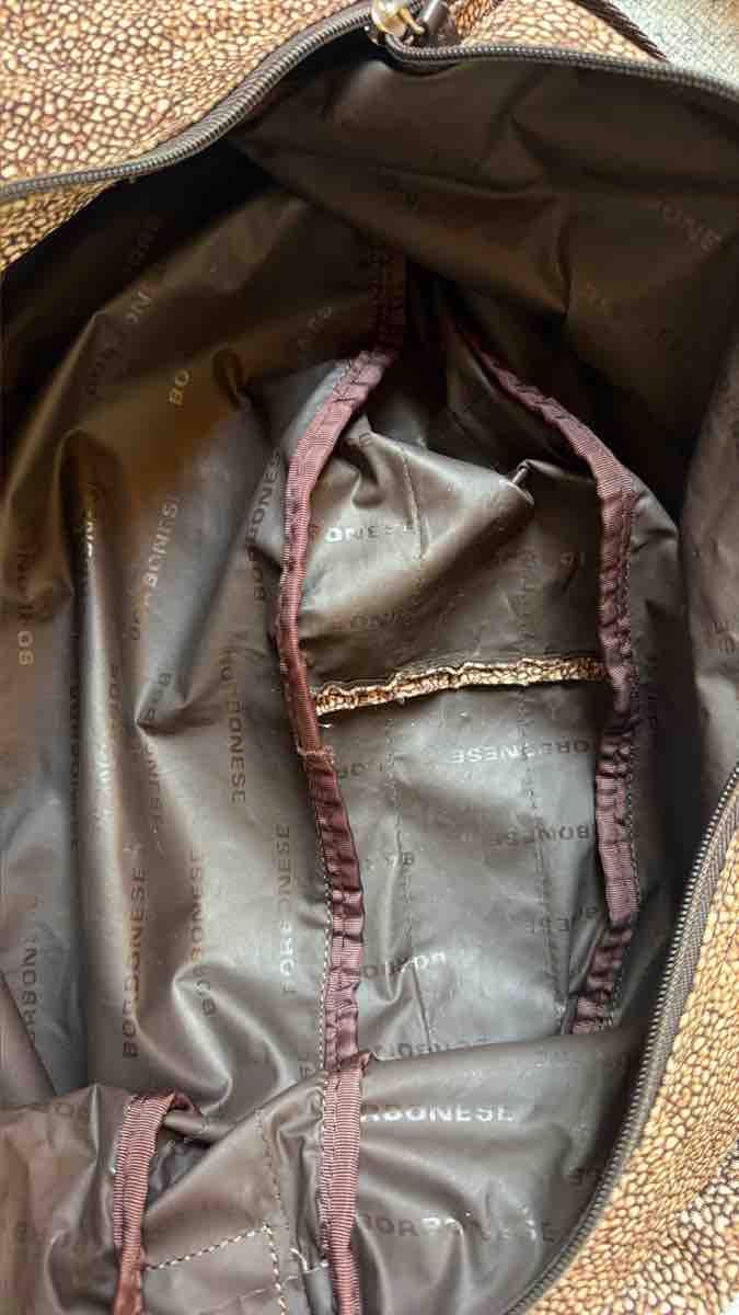 Borbonese Borse da donna: Borsa Borbonese marrone con tracolla logo, usata – Usato da Bad Ragaz venduto da car_c76x 2