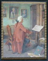 Tobler Johannes Victor, Cellospieler, Trogen>München, Ölbild