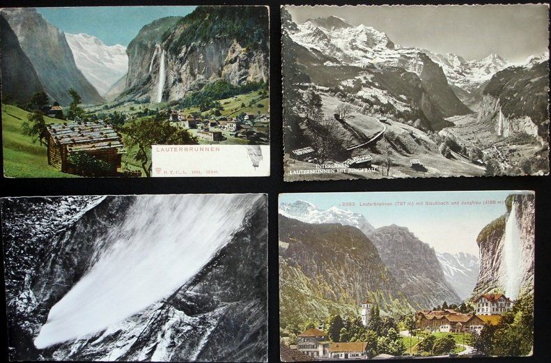 Ansichtskarten: 4 Ansichtskarten LAUTERBRUNNEN – Gebraucht aus Jona von philajona