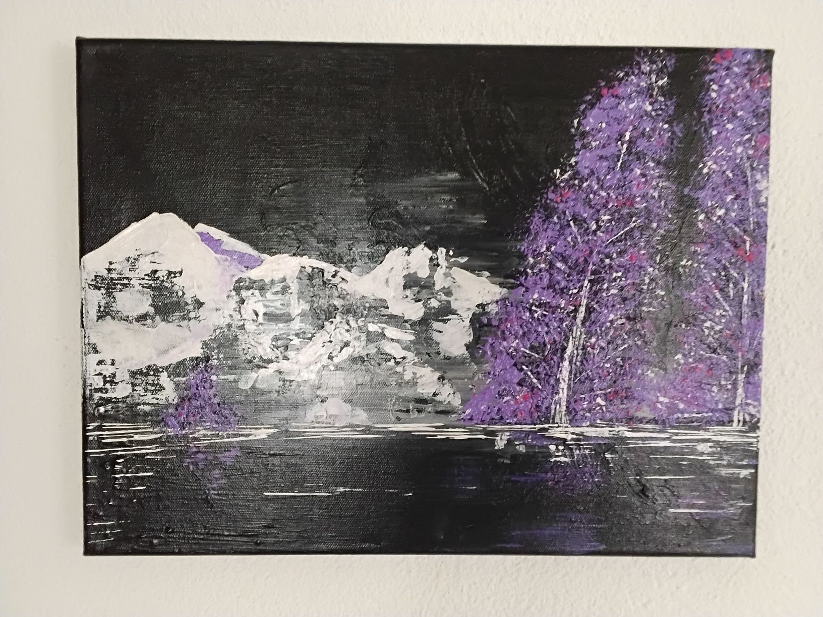 Dipinti: Violette Berglandschaft - Original Acrylgemälde 30x40cm – Nuovo (secondo la descrizione) da Eschlikon TG venduto da glo_5qn8 2