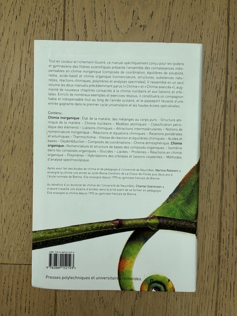 Bücher: Manuel de Chimie Bac – Neu (gemäss Beschreibung) aus Bulle von ste_t2ng 1