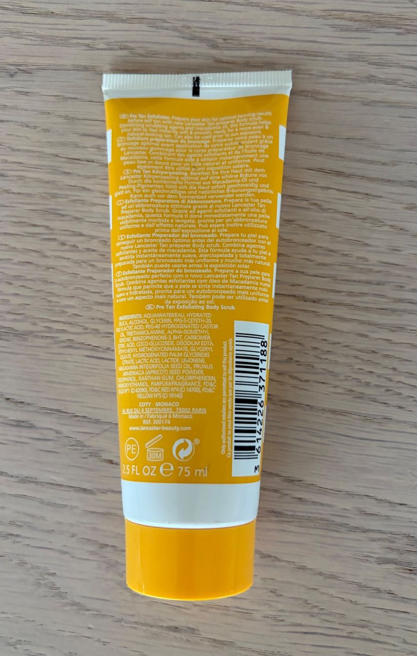 Lancaster Idratazione: LANCASTER tan Preparer Body Scrub 75ml – Nuovo e nell'imballaggio originale da Degersheim venduto da Starkigel 1
