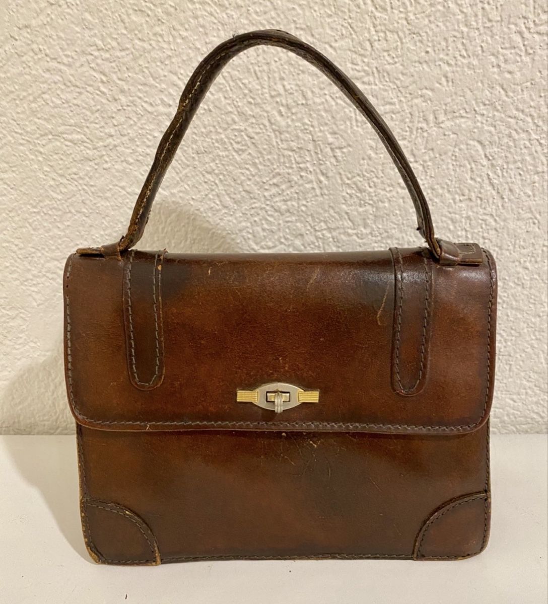 Sacs femmes: Vintage Handtasche Leder braun  – D'occasion à Etzwilen par Roto2