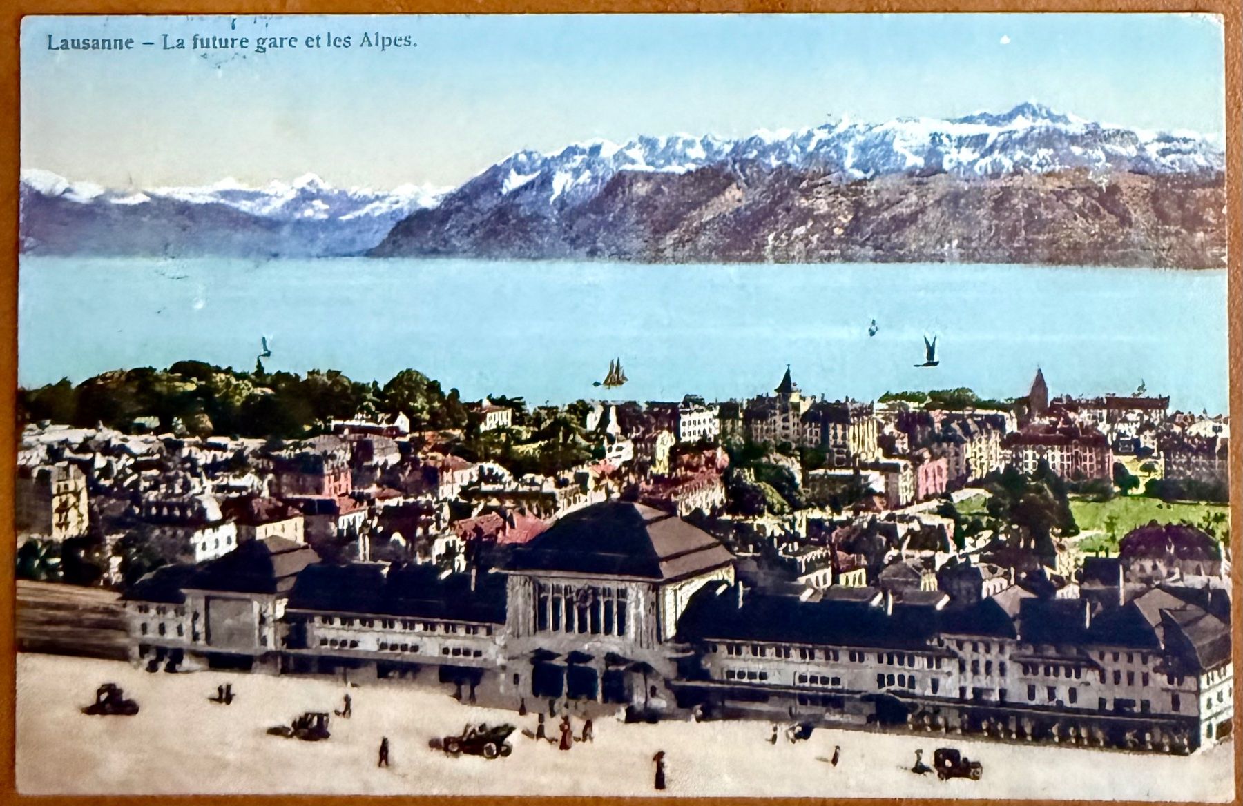 Cartoline postali: Lausanne - La gare 1914 – Usato da Lutry venduto da Ediego