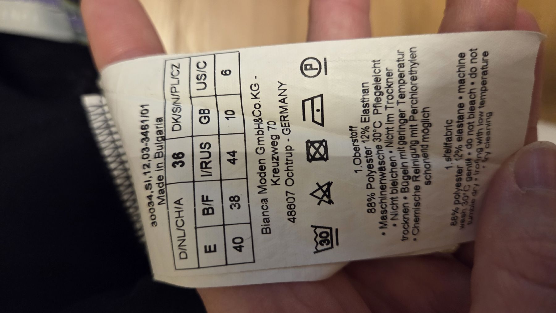 Pantaloni: Elegante Hose von Bianca, Grösse 36 – Usato da Dättwil AG venduto da Mafalda007 3