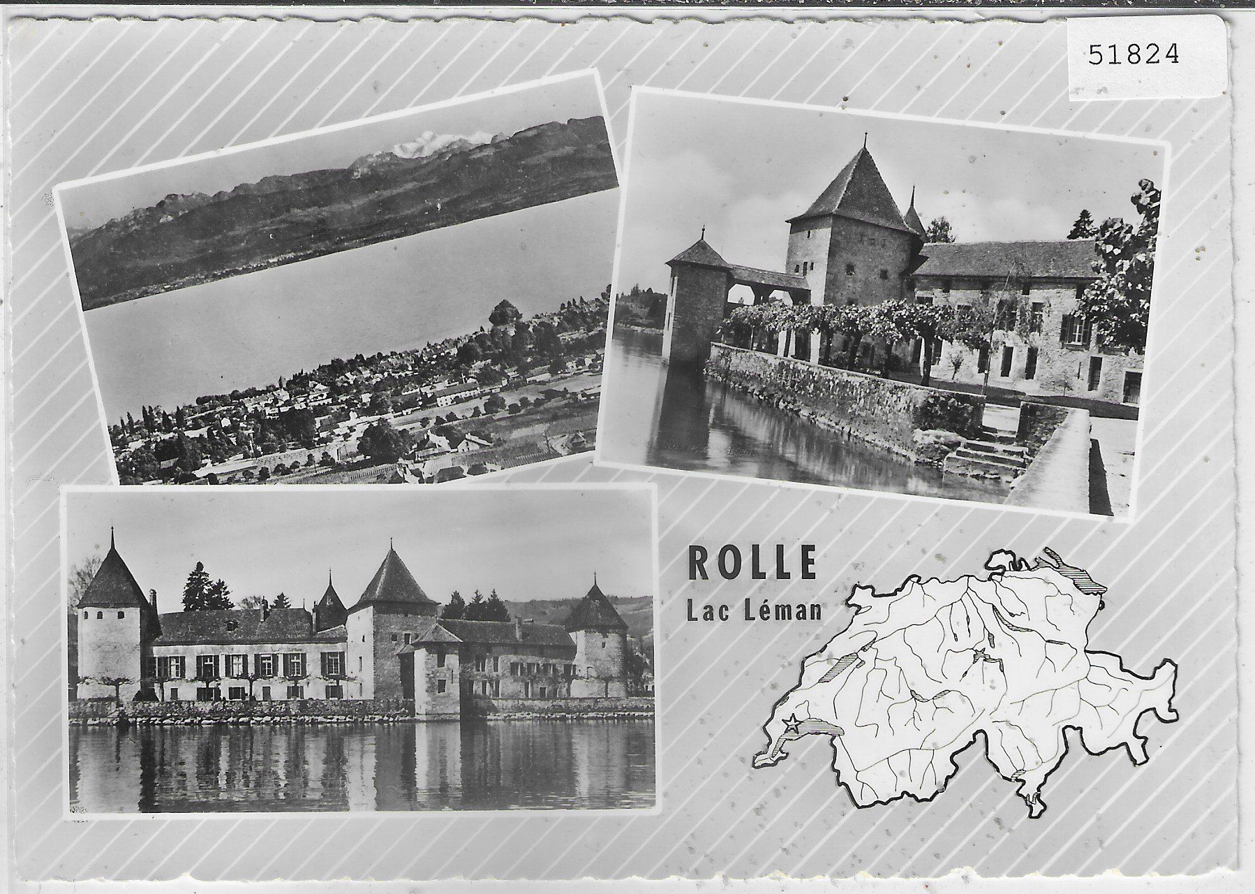 Cartoline postali: Rolle Lac Leman - Multiview – Usato da Ettingen venduto da Kartenplanet