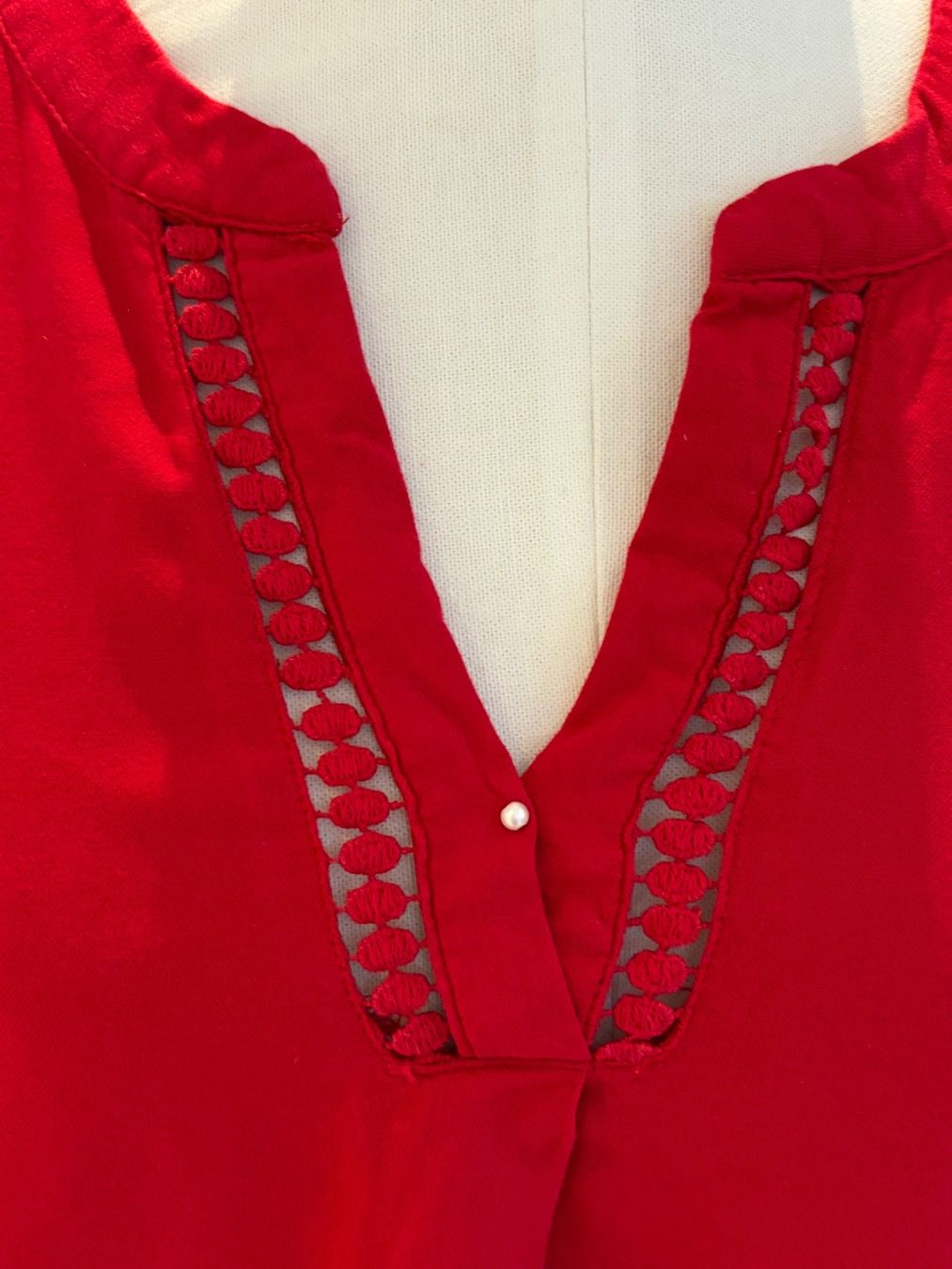 Camicette: Damen-Bluse rot – Usato da Triesen venduto da boston7 1