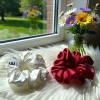 Scrunchies Seide - (2 Stück) - Handgemachte,  Neu!