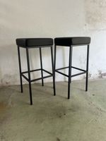 2 Barhocker aus Metall schwarz | Industrial Style