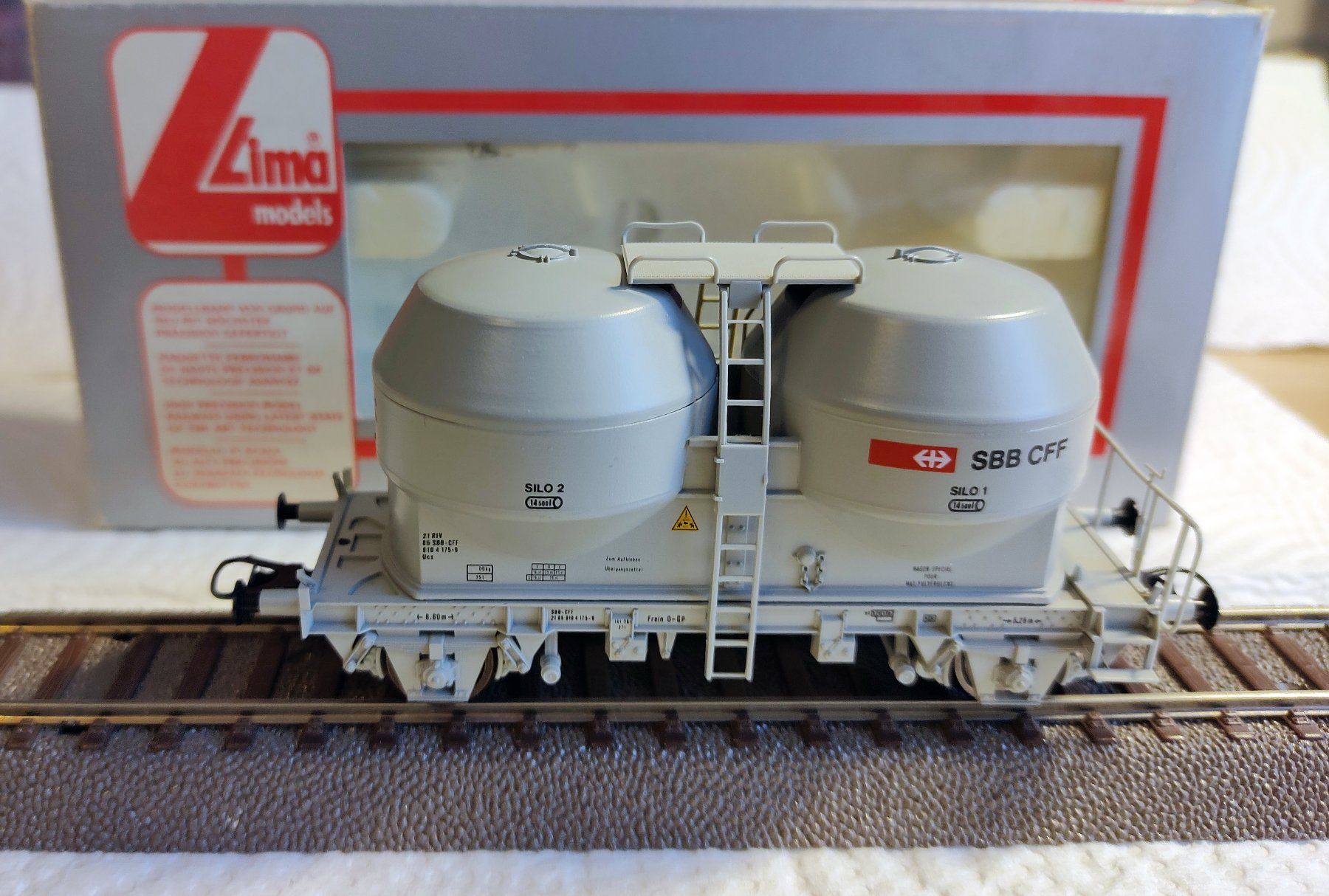 Lima Modellini di ferrovie: Lima 302817K Zementsilowagen Ucs grau – Usato da Münsingen venduto da Rufer34 1