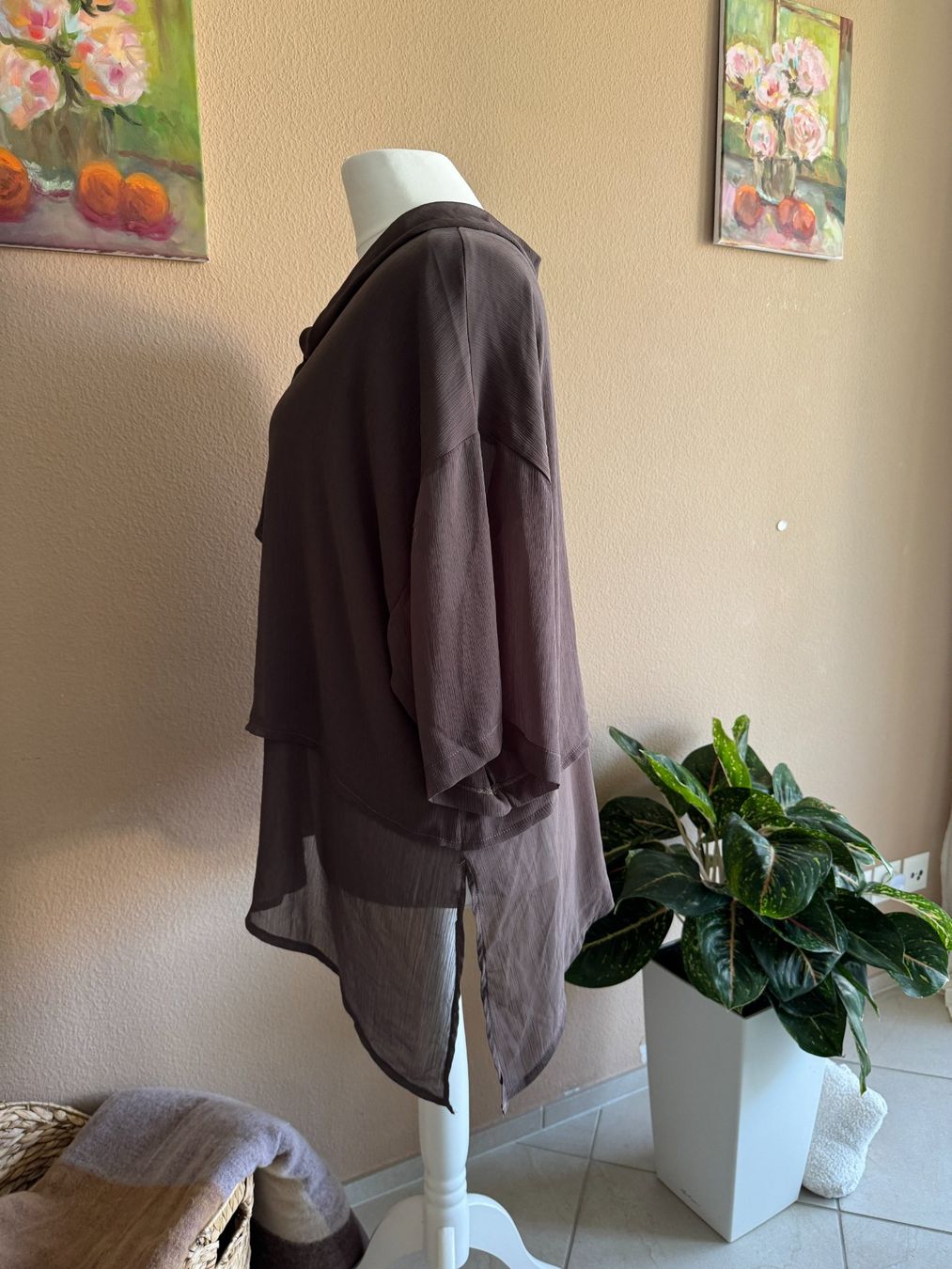 Niederberger Camicette: Sommerliche Niederberger super-leichte Bluse braun – Usato da Muttenz venduto da einfach-schoen 1
