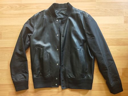 Original Louis Vuitton Leder Epi Hybrid Jacke Schwarz 50/M