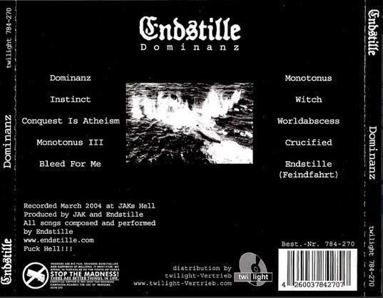CDs: Endstille - Dominanz – D'occasion à St-Cergue par VeganWarrior 1